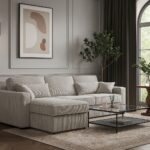 Coltar extensibil MONDOVI C3+M, 4 locuri, meridiana reversibila si saltea 140x190cm